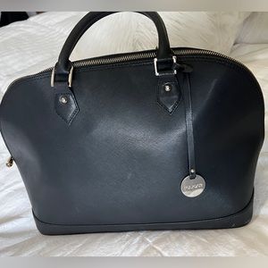 PULICATI ITALIAN LEATHER BAG. Like NEW. BLACK